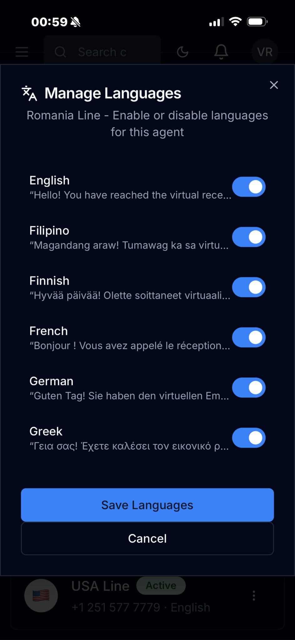 AI Receptionist Dashboard